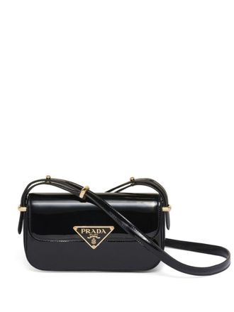 Prada Logo-Plaque Leather Shoulder Bag