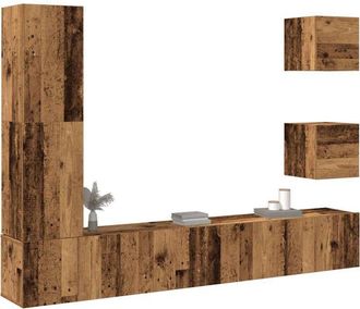 vidaXL Vidaxl - 5 Piece tv Cabinet Set Wall-mounted Old Wood Engineered Wood