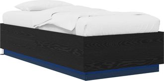 vidaXL Estructura De Cama Con Led Roble Negro 80 X 200 Cm Vidaxl