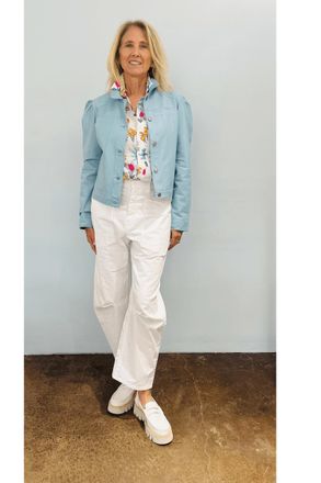 Jakett Ariel Leather Jacket In Sky
