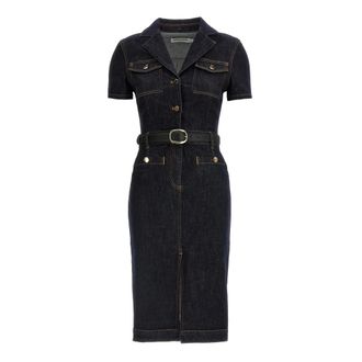 Self Portrait Dames, Jurken, Blauw, Maat: M Denim