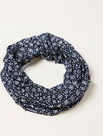 Fat Face FatFace Navy Blue Paisley Print Multi Snood