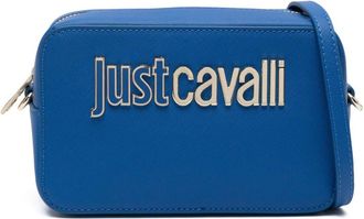 Just Cavalli logo-lettering cross body bag - women - Polyurethane Resin/Polyester/Polyester - One Size - Blue
