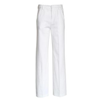 Dondup Wide Trousers, female, White, Size: W25 Wide Trousers