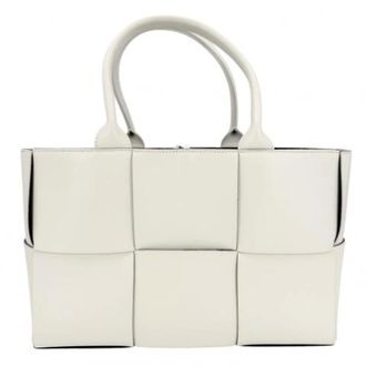 Bottega Veneta Pre-owned 652867 Handbag- Tote bag - Dames - Pre-owned - Wit - Maat: ONE Size Leer