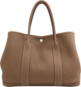 Herm&egrave;s Garden Etoupe Gray Negonda Leather Tote Bag (Pre-Owned)