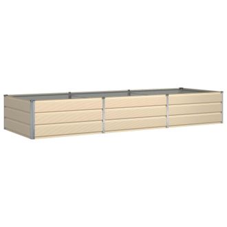 vidaXL Jardinera Marfil 290 X 100 X 45 Cm Acero Galvanizado Vidaxl