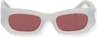 Off-white Belleville 50mm Rectangular Sunglasses in Light Grey Burgundy at Nordstrom Rack
