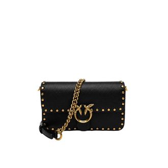 Pinko Pinko, Dames, Tassen, Zwart, Maat: ONE Size Katoen