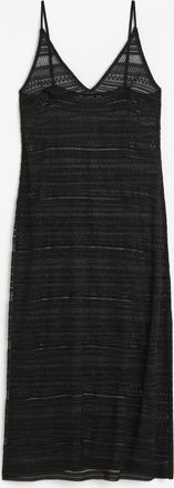 H&M Bodycon-Kleid mit V-Ausschnitt - Schwarz