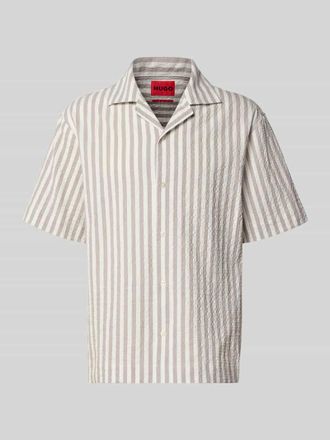 HUGO BOSS Relaxed Fit Freizeithemd aus Baumwoll-Mix Modell ESPINO in Hellbraun, Gr&ouml;&szlig;e XXL