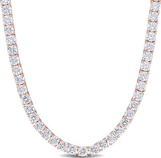 Mimi & Max 46 1/3ct TGW Cubic Zirconia Tennis Necklace Rose Silver