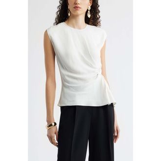 Nordstrom Side Twist Top in Ivory Tofu at Nordstrom, Size Xx-Small
