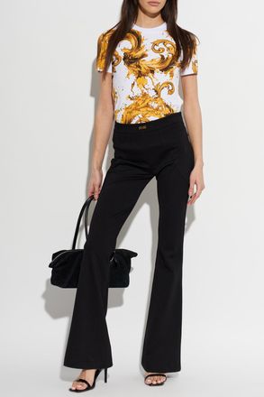 Versace Jeans Couture T-shirt With barocco Pattern, Womens, White