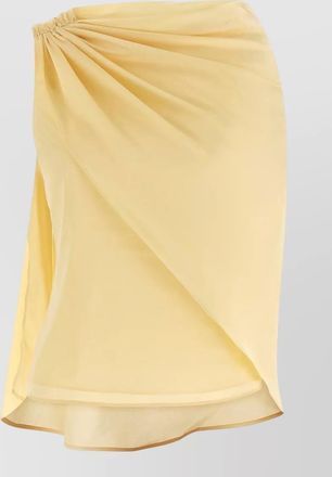 Rotate chiffon asymmetric draped top