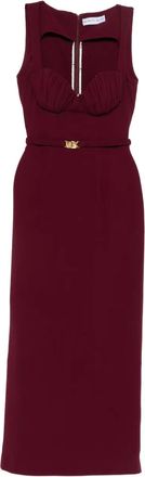 Rowen Rose Maxi-jurk met riemdetail - Rood