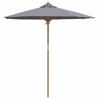 Berkfield Home Dark Grey Garden Parasol 217x230 cm Bamboo
