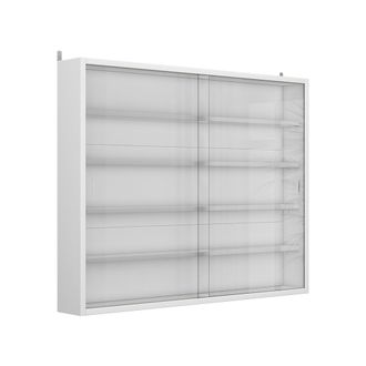 Vicco Vitrina De Pared Showla, Blanco, Con 4 Estantes, Vicco