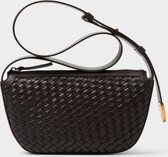 Sessun Womens Amo braided leather shoulder bag
