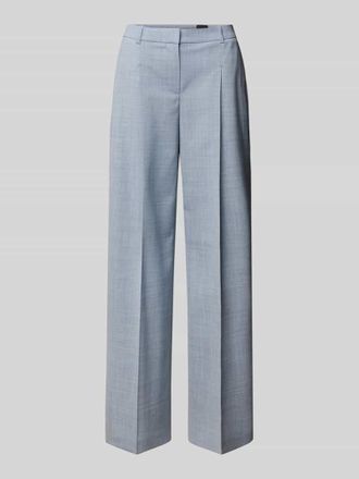 HUGO BOSS Wide Leg Bundfaltenhose aus reiner Schurwolle Modell TIANA4 in Hellblau, Gr&ouml;&szlig;e 34