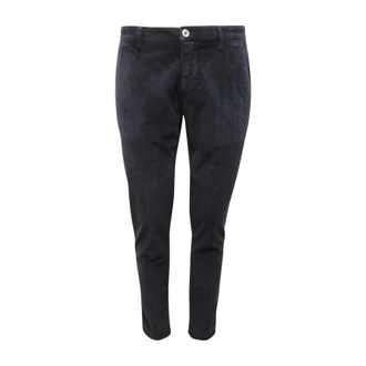 Mason's Broeken, Heren, Blauw, XL, Katoen, 9Pn 2A4973 Milano Fluwelen Broek