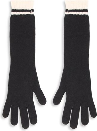 Alberta Ferretti Lange wollen handschoenen met kasjmier - Dames - Handschoenen - Zwart - S - Wol - Accessoires