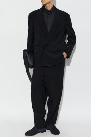 Giorgio Armani Wool Suit, Mens, Black