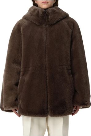 Emporio Armani Klassieke Caban Coat voor Mannen - Dames - Jassen - Bruin - XL - Polyester - Jassen