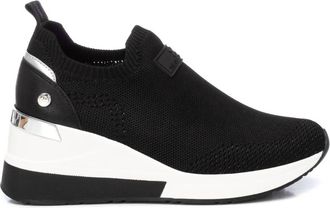 Xti Womens Wedge Comfort Sneakers In Black