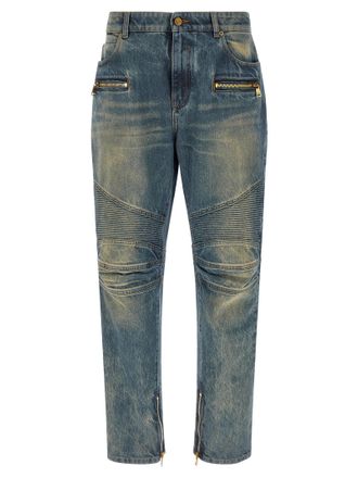 Balmain Mens Biker Jeans
