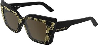 Karl Lagerfeld KL6204S 005 Womens Sunglasses Gold Size 53