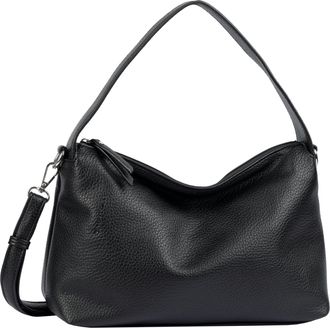 Tom Tailor Schultertasche TOM TAILOR Lissi, Damen, Gr. B/H/T: 30cm x 19cm x 12cm, schwarz, Polyurethan, clean, gepflegt, unifarben, Taschen Schultertasche, beson