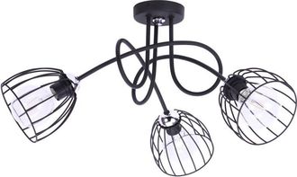 OEM L&aacute;mpara Colgante De Techo Loft De Alambre Cromado, Led E27