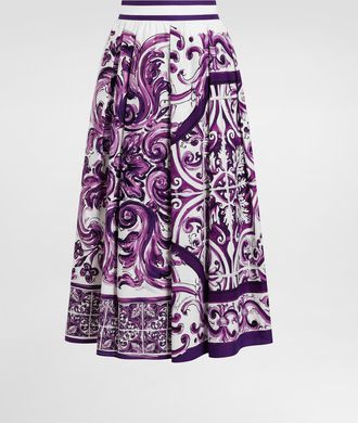 Dolce & Gabbana Majolica-print Pleated Skirt - Woman Skirts Multicolor 40