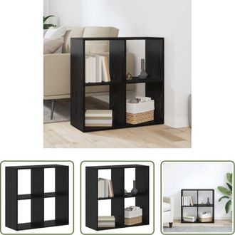 vidaXL Libreria moderna - Armadio per Libri Rovere Nero 69,5 x 29 x 69,5 cm
