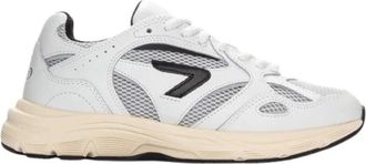 HUB Sportieve Unisex Sneaker Zwart/Wit - Dames - Sneakers - Wit - 38 EU - Leer - Schoenen