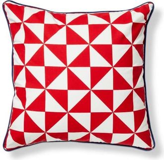Tag Pinwheel Indoor Outdoor Pillow Red Multi Cotton Summer at Nordstrom, Size Medium
