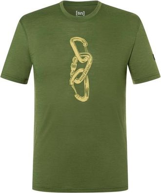 super.natural Carabineri Tee Merinoshirt f&uuml;r Herren | oliv