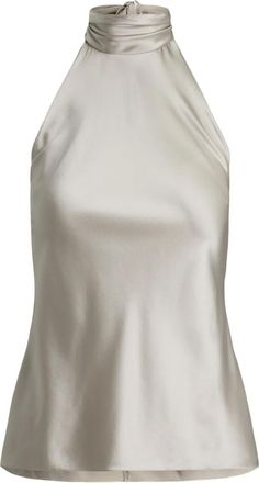 Ralph Lauren Collection Top plissettato con scollo allamericana - Toni neutri