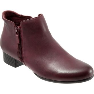 Trotters Major Bootie in Dark Red Leather at Nordstrom, Size 9.5