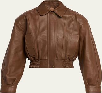 Ronny Kobo Samson Cropped Leather Jacket