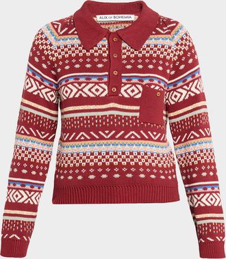 Alix of Bohemia Liza Fairisle Raglan Sweater