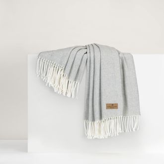 Lands Downunder Italian Herringbone Throw in Light Gray at Nordstrom