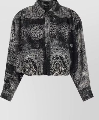 R13 bubble shirt bandana print buttoned cuffs