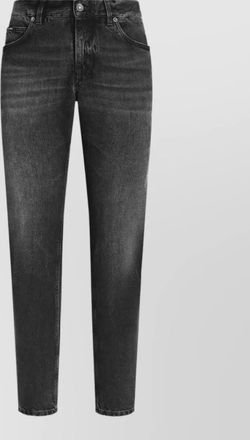 Dolce & Gabbana straight trousers silk nylon five pockets belt