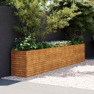 vidaXL Jardinera Acero Corten 385x50x69 Cm Vidaxl