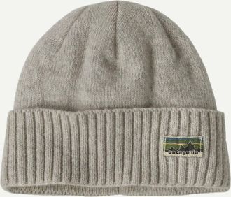 Patagonia Mens Brodeo Beanie In Og Legacy Label: Crisp Grey