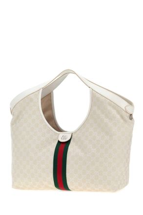 Gucci Womens Gg Fabric Large Gucci Giglio Shopping Bag Sandycreagrwhvrv Borse A Mano