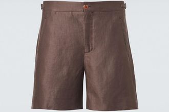 God's True Cashmere Linen shorts with sunstone