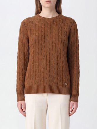 Valentino Garavani Crewneck Sweater in Pure Cashmere with VLogo Signature